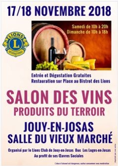 SALON DES VINS ET PRODUITS DU TERROIR DE JOUY -EN-JOSAS 20 ET 21 NOVEMBRE 2021