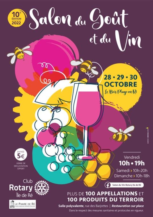 SALON DU GOUT ET DU VIN DE L'ILE DE RE 28/29/30 OCTOBRE 2022