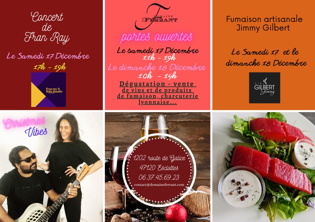 PORTES OUVERTES ET CONCERT DE FRANRAY 17 18 DECEMBRE