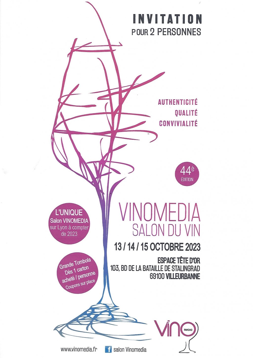 SALON DU VIN VINOMEDIA LYON 13/14/15 OCTOBRE