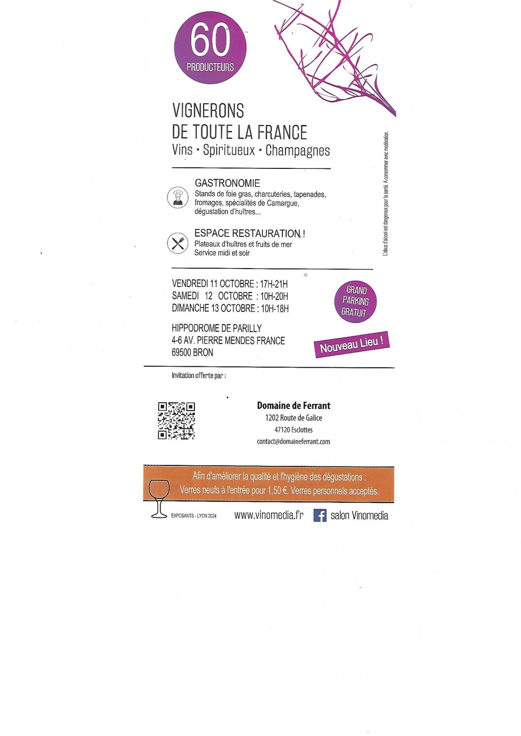 SALON DU VIN VINOMEDIA 11/12/13 OCTOBRE 2024