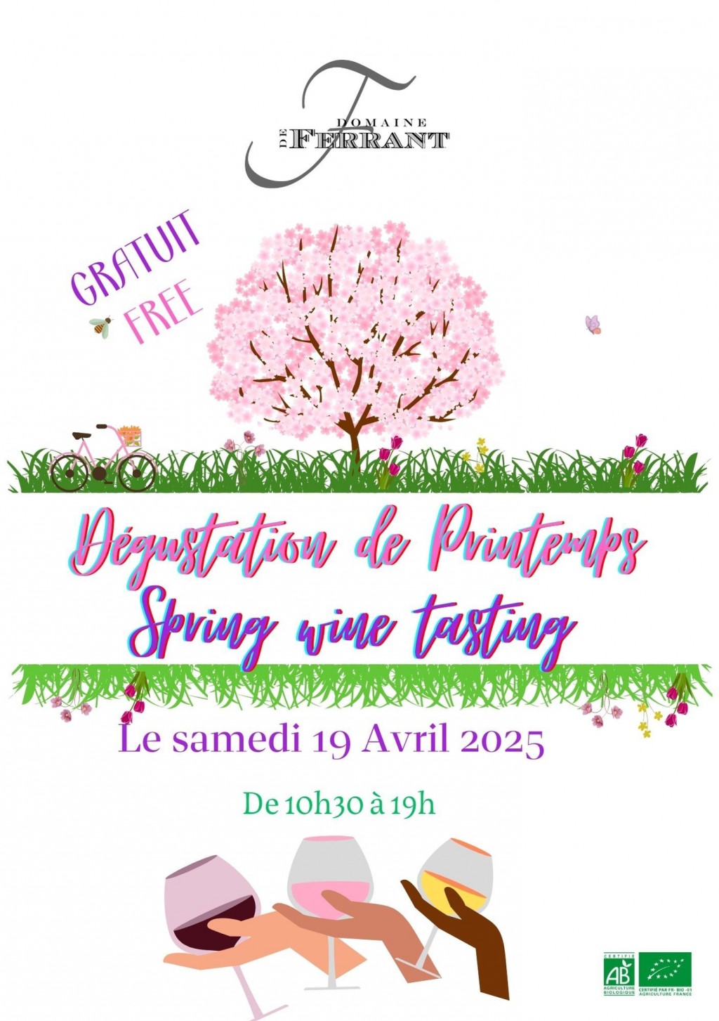 SPRING WINE TASTING THE 19TH OF APRIL 2025