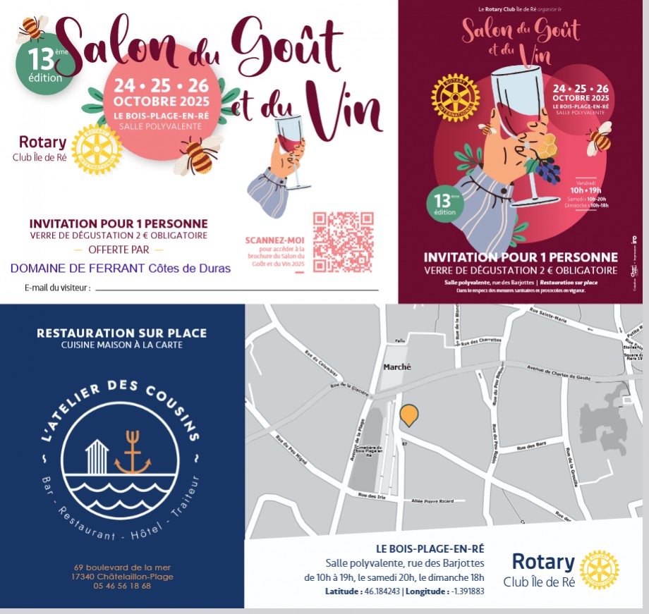 SALON DU GOUT ET DU VIN - LE BOIS PLAGE EN RE