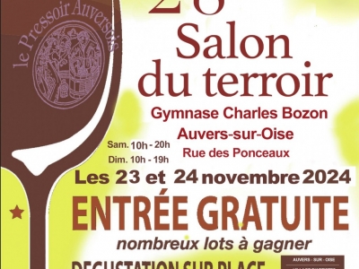 SALON DU TERROIR AUVERS SUR OISE LE 23 ET 24 NOVEMBRE